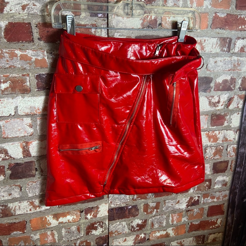 FQLWL Re Hot 🔥 Mini Skirt Faux Leather - Picture 4 of 10